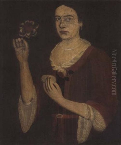 Portrait Of Elizabeth Van Dyke Vosburgh Oil Painting by Pieter Vanderlyn