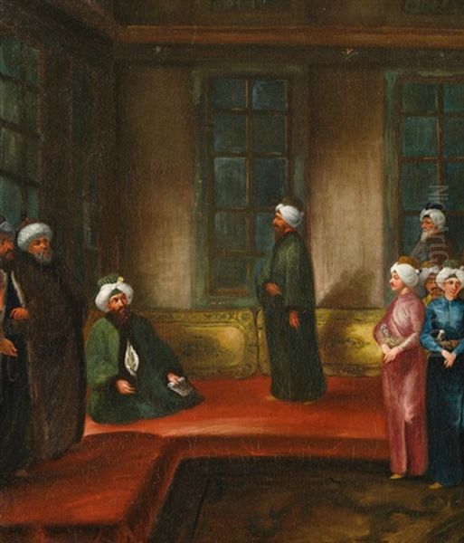 Audienz Beim Sultan Oil Painting by Jean-Baptiste Vanmour