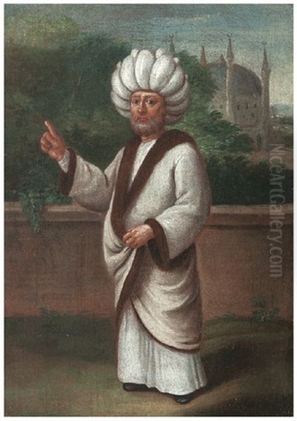 Seyh-ul Islam Oil Painting by Jean-Baptiste Vanmour