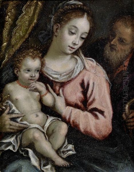 The Holy Family Oil Painting by Francesco Vanni