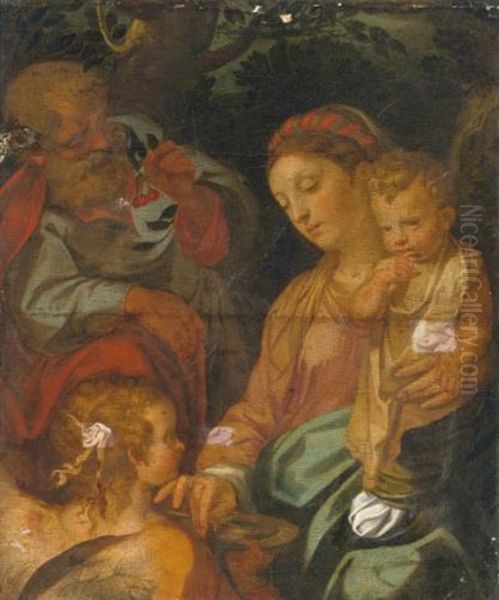 The Rest On The Flight Into Egypt (the Madonna Della Pappa) Oil Painting by Francesco Vanni