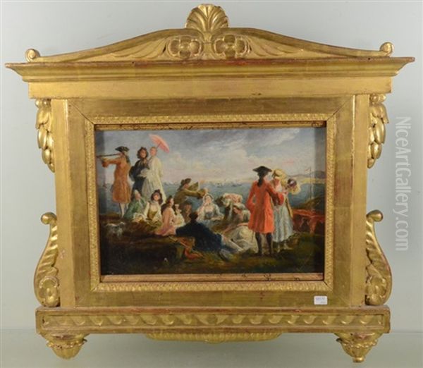 Scene Venitienne Oil Painting by Scipione Vannutelli