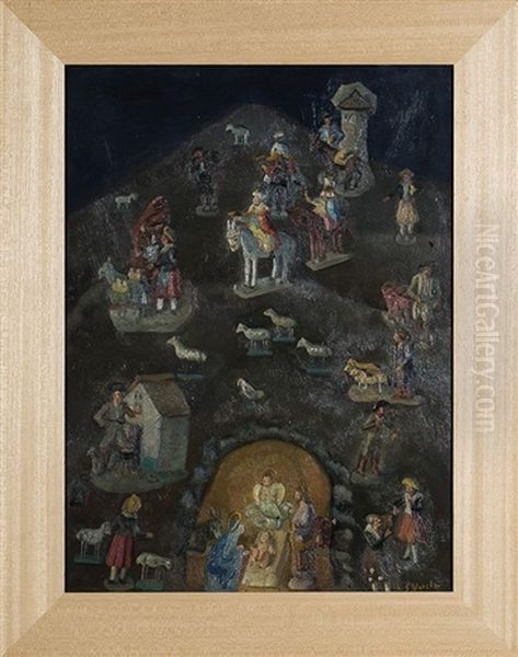 Figuritas De Belen Oil Painting by Emilio Varela Isabel