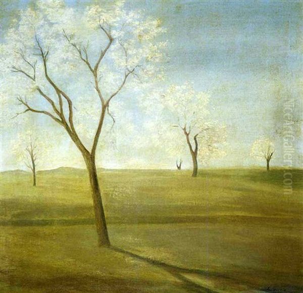 Paisaje Con Castanos En Flor by Emilio Varela Isabel