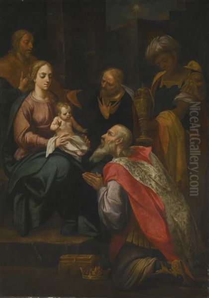 Adoration Of The Magi Oil Painting by Francisco Varela