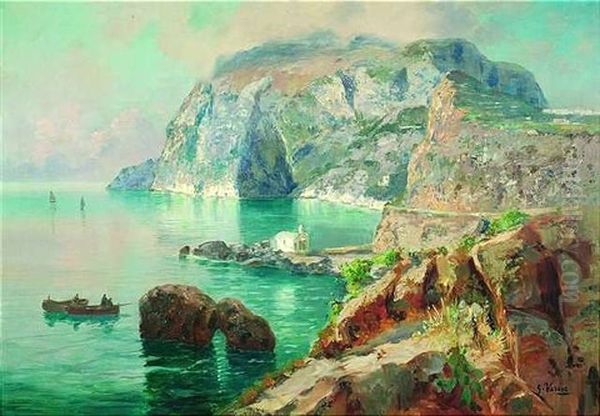 Blick Auf Die Bucht Von Anacapri Oil Painting by Giacomo Varese