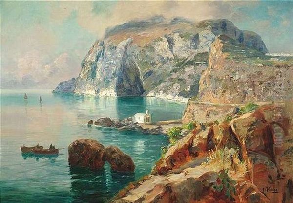 Blick Auf Die Bucht Von Anacapri Oil Painting by Giacomo Varese