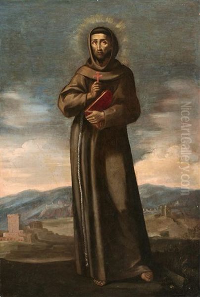 Santo Franciscano Oil Painting by Andres del Vargas