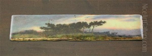 Untitled (scene Of Trees In A Landscape) Oil Painting by Fleetwood Charles Varley