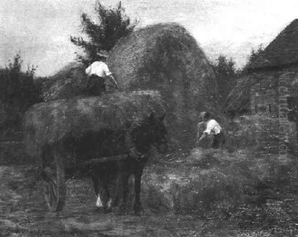 Haymakers Oil Painting by Mabel Illingworth Varley