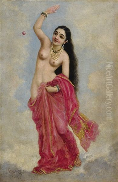 Untitled (tilottama) Oil Painting by Raja Ravi Varma