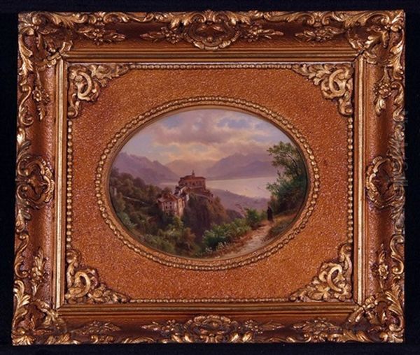 Madonna Del Talso Lago Maggiore Oil Painting by Giovanni (Johann) Varone