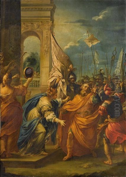 The Return Of Jephtha Oil Painting by Giuseppe Varotti