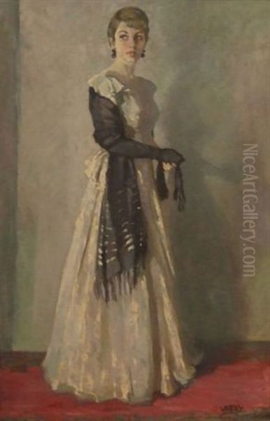 The Black Gloves Oil Painting by Gladys Vasey