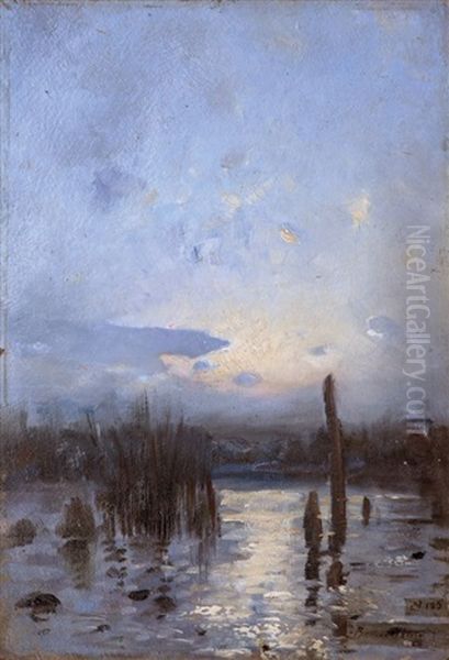 On Donets River. Kharkov Oil Painting by Sergei Ivanovich Vasil'kovsky