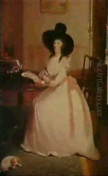 Portrait Of Elizabeth Maria Chevallier Oil Painting by Lewis (of Bath) Vaslet