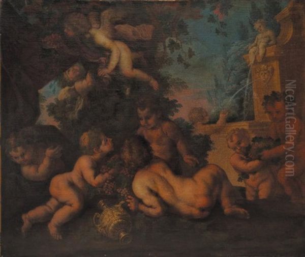 Allegorie De L'automne Oil Painting by Anton Maria Vassallo