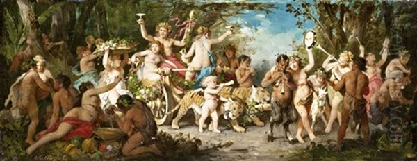 Bacchanalia Oil Painting by Gyoergy Vastagh