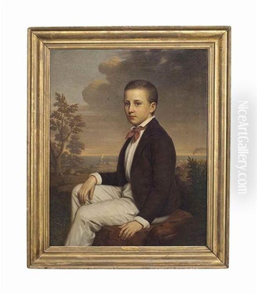 Young Boy Oil Painting by Jean Joseph Vaudechamp