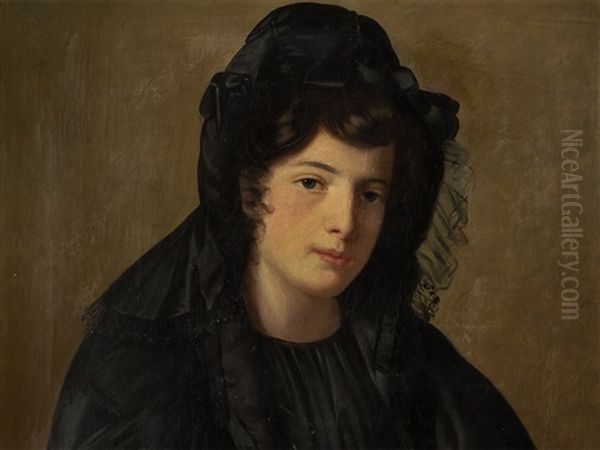 Portrait Of A Lady Oil Painting by Jean Joseph Vaudechamp