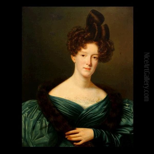 Portrait Of Mrs. Samuel Bell Oil Painting by Jean Joseph Vaudechamp