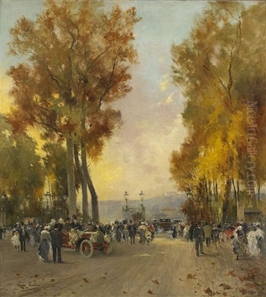 Bois De Boulogne, Le Mont Valerien Oil Painting by Pierre Louis Leger Vauthier