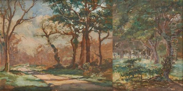 Rayons De Soleil (2 Works) Oil Painting by Pierre Louis Leger Vauthier