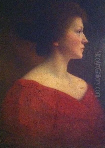 Portrait D'une Dame Oil Painting by Alexis Vautier