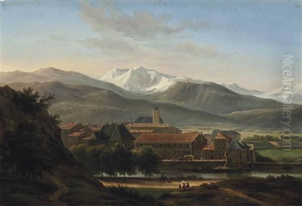 Martigny, Switzerland Oil Painting by Charles De Vaux