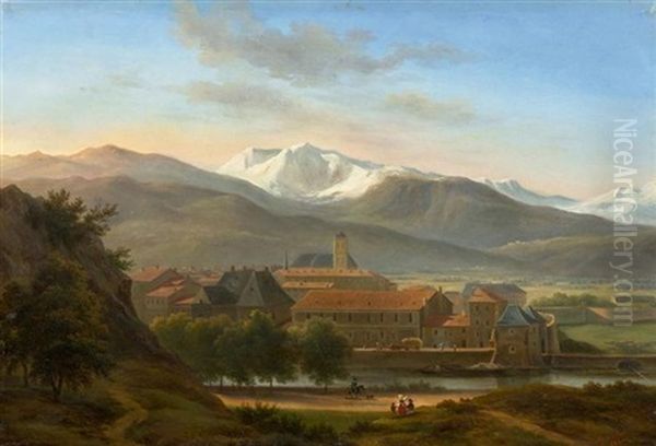 Blick Bei Martigny Oil Painting by Charles De Vaux