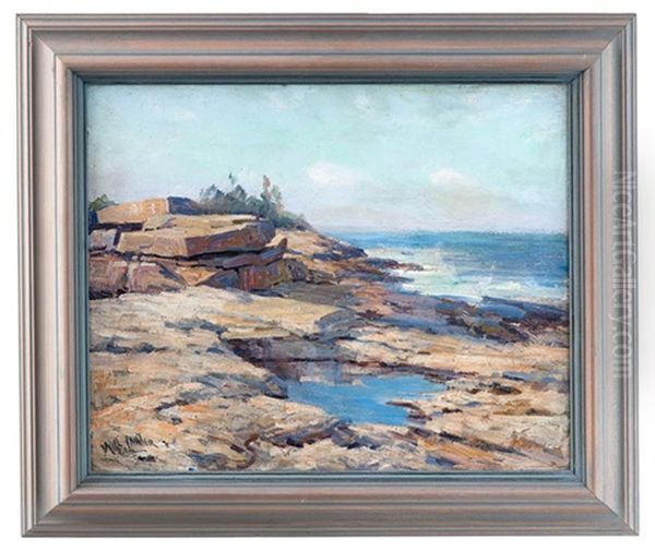 New England Coastal Scene Oil Painting by Will Vawter