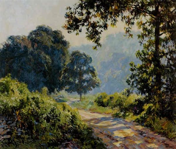 Sunlit Path Oil Painting by Will Vawter