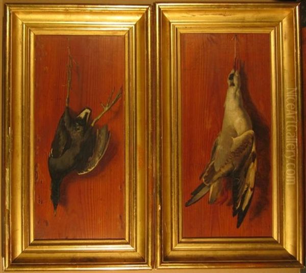 Trophees De Chasse (2 Works) Oil Painting by Paul Vayson