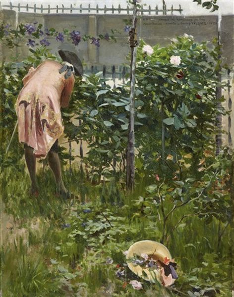 Le Jardinier Oil Painting by Carlos Vazquez Ubeda