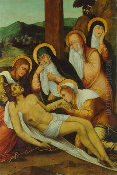 The Lamentation Oil Painting by Antonio Vazquez