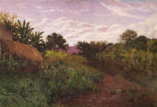 Paisaje De Rio De Jaonero Oil Painting by Domingo Garcia Vazquez