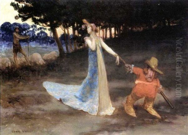 Le Nain Et La Prisonniere Oil Painting by Jean Veber