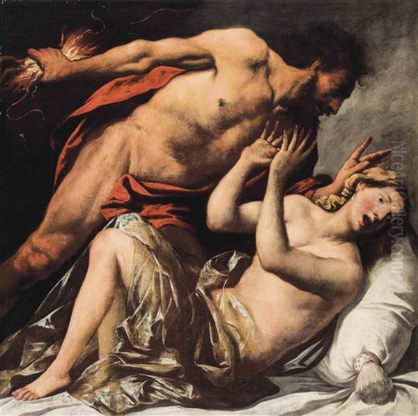 Jupiter And Samele Oil Painting by Pietro della Vecchia