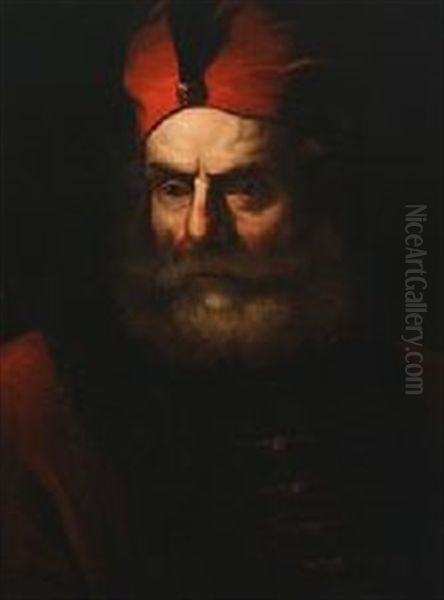 Portrait Of A Sultan Oil Painting by Pietro della Vecchia