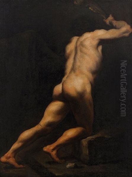 Samson Oil Painting by Pietro della Vecchia