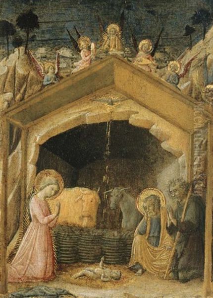 The Nativity Oil Painting by  Vecchietta