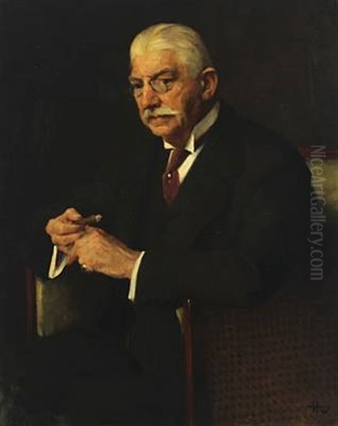 Portrait Of Carl Gammeltoft Oil Painting by Herman Albert Gude Vedel