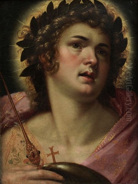 Christus Als Salvator Mundi Oil Painting by Otto Octavius van Veen