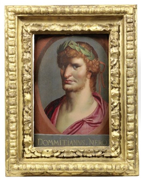 Portrait Of Emperor Nero; And Portrait Of Emperor Otho (2) Oil Painting by Otto Octavius van Veen