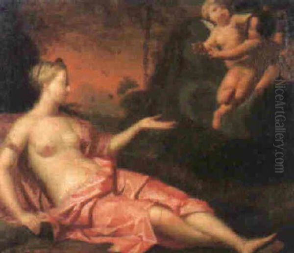 Diana Reclining In A Landscape With Putti by Pieter (Peeter van) Veen