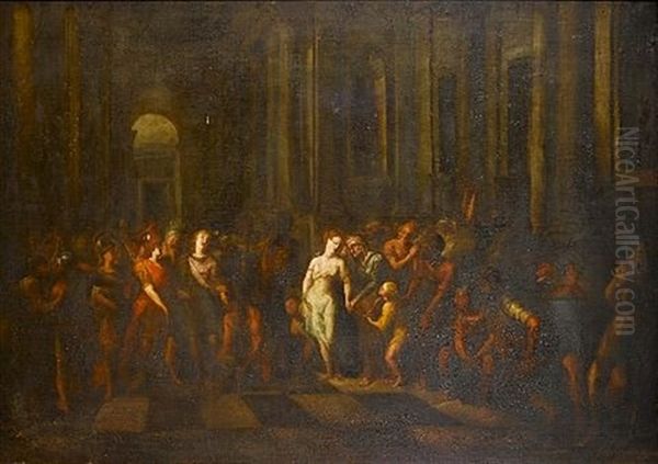 Continence Of Scipio Oil Painting by Pieter van Veen