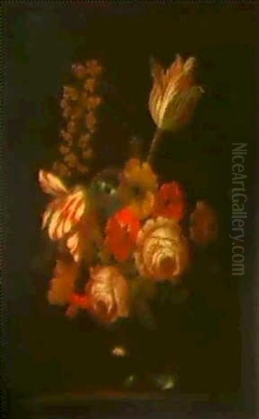 Blumenstrauss In Einer Vase Oil Painting by Frans Veerendael