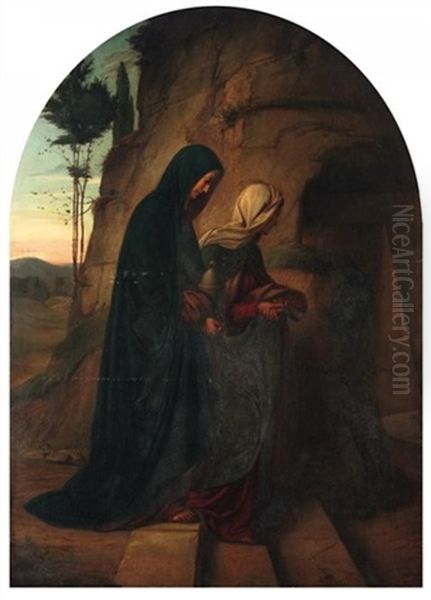 Die Beiden Marien Am Grabe Christi Oil Painting by Philipp Veit