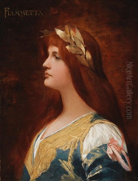 Fiammetta Oil Painting by Eduard Veith