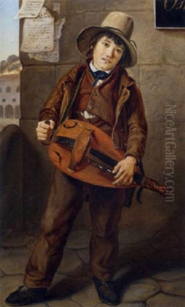 The Young Musician Oil Painting by Franz Veith